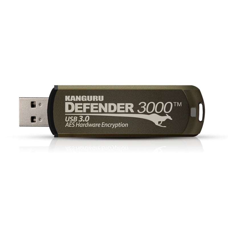 Kanguru Defender 3000 â€“ 32 GB Hardware Encrypted Flash Drive - FIPS 140-2 Level 3 Certified - SuperSpeed USB 3.0 â€“ Water Resistant - Image 3